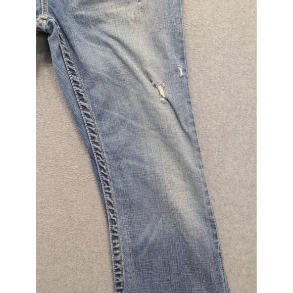 BKE Culture Jeans Womens 30x33.5 Distressed Bootcut Contrast Stitching Pockets - Picture 5 of 16